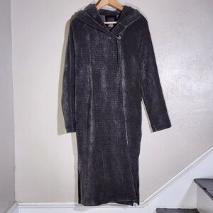 Lotus Eater Boho Charcoal Witchy Whimsy Goth Hooded Cape